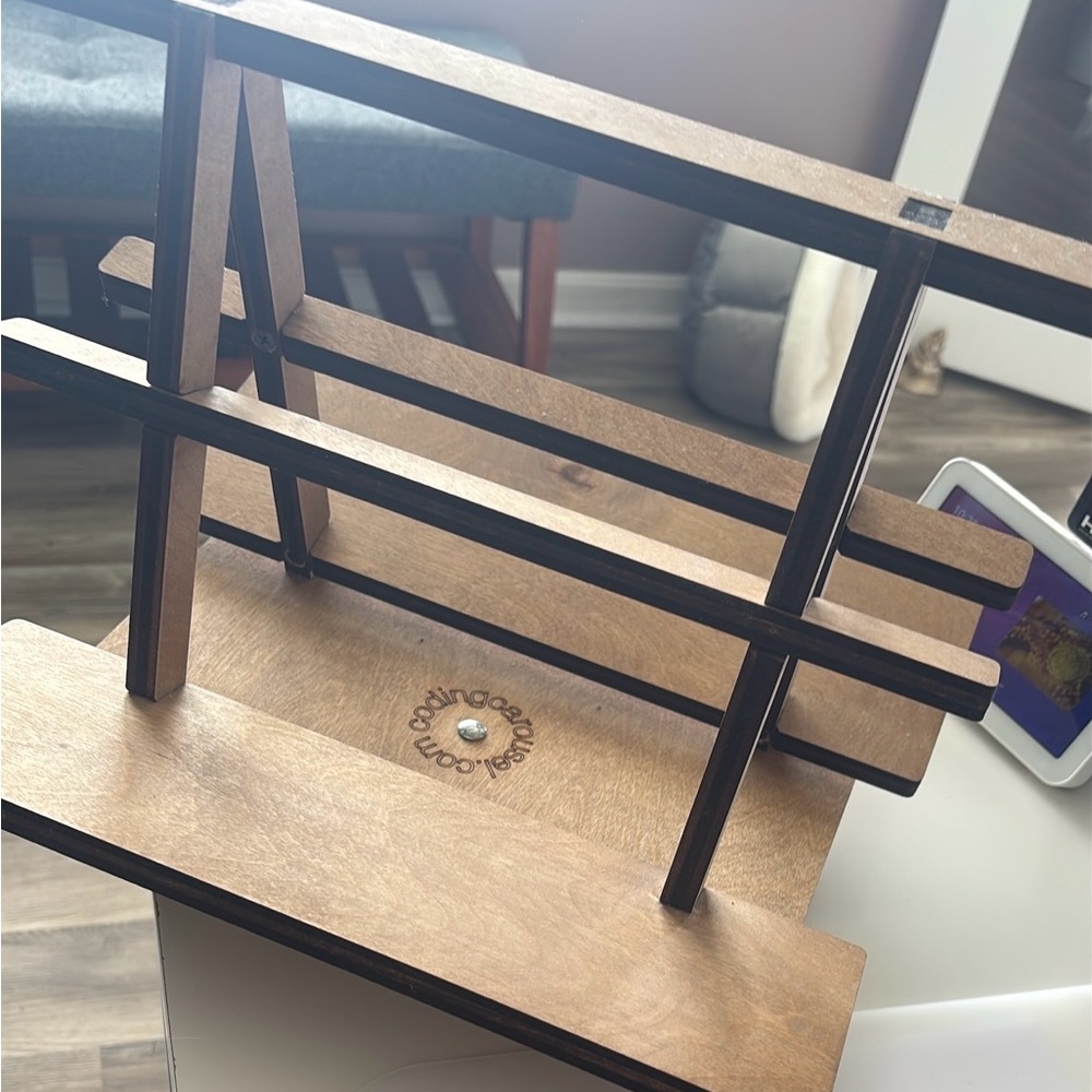 Coding carousel rotating double sided book stand